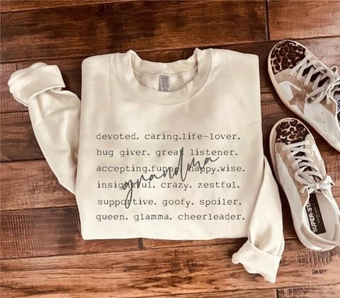 Title Words crewnecks