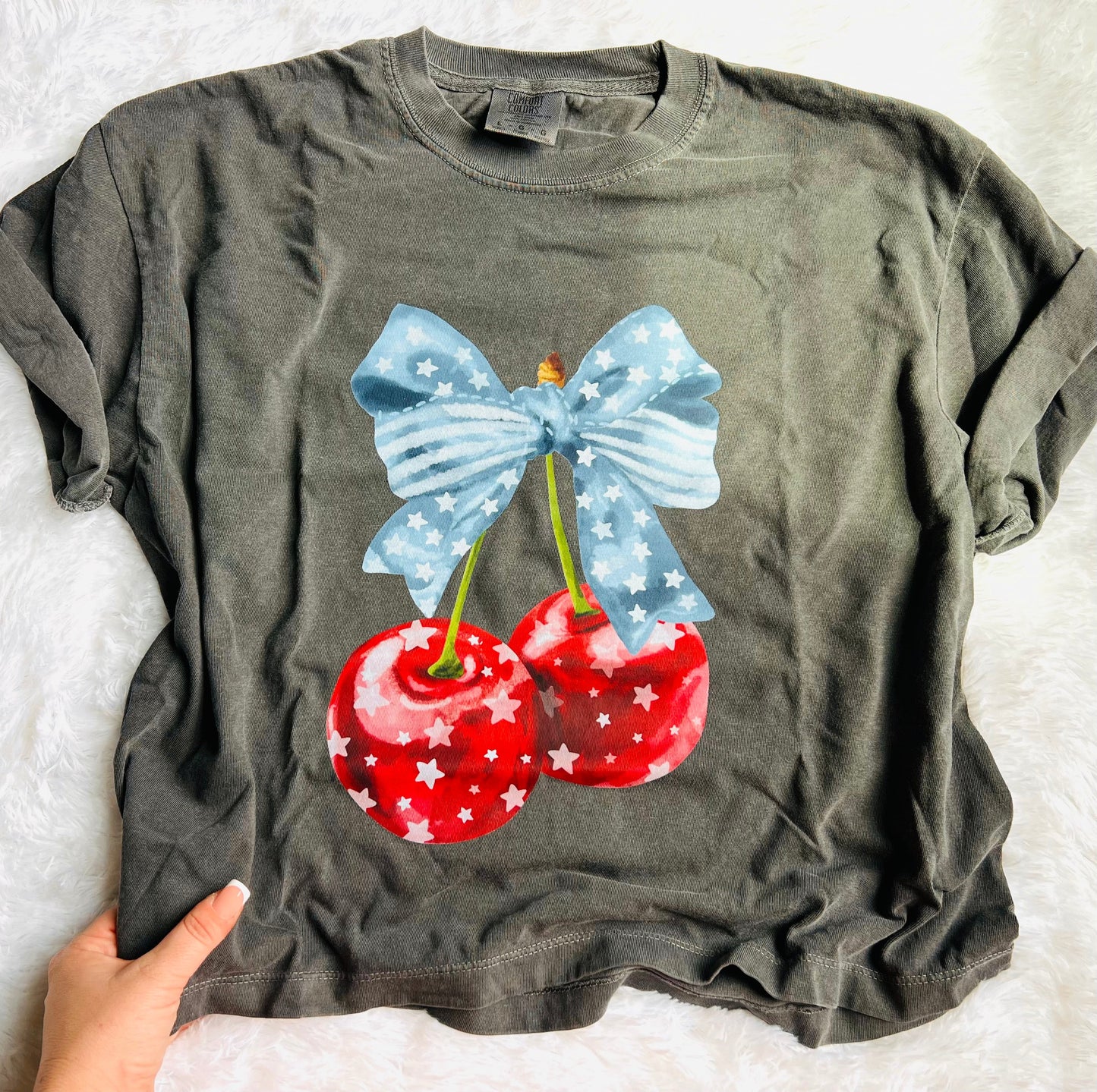 USA Cherry Tee OR Crop Graphic - RTS