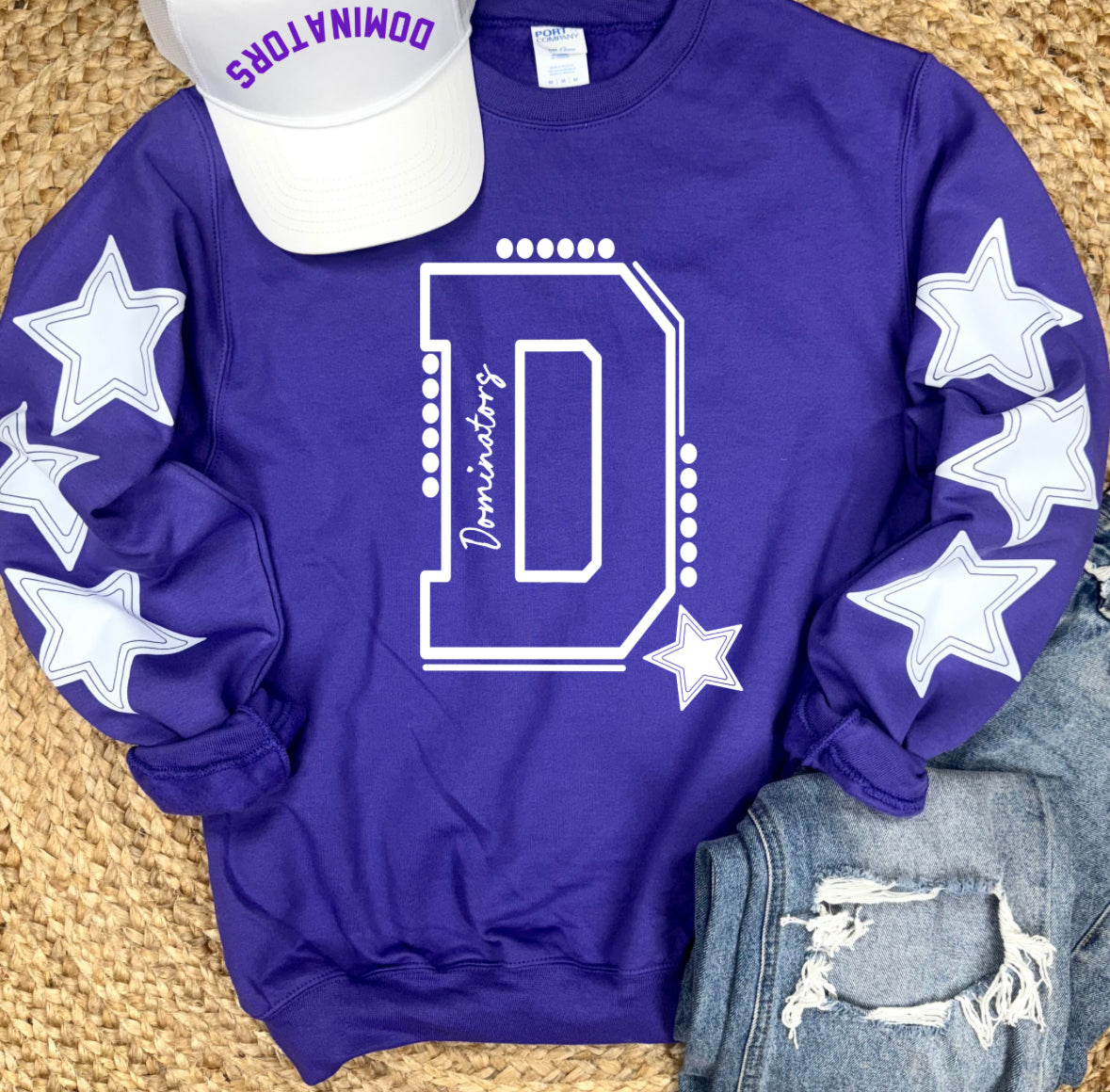 Star sleeve sweatshirt