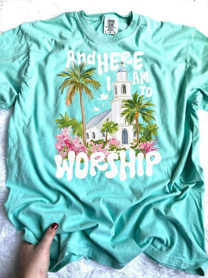 Here I Am To Worship Tee - RTS