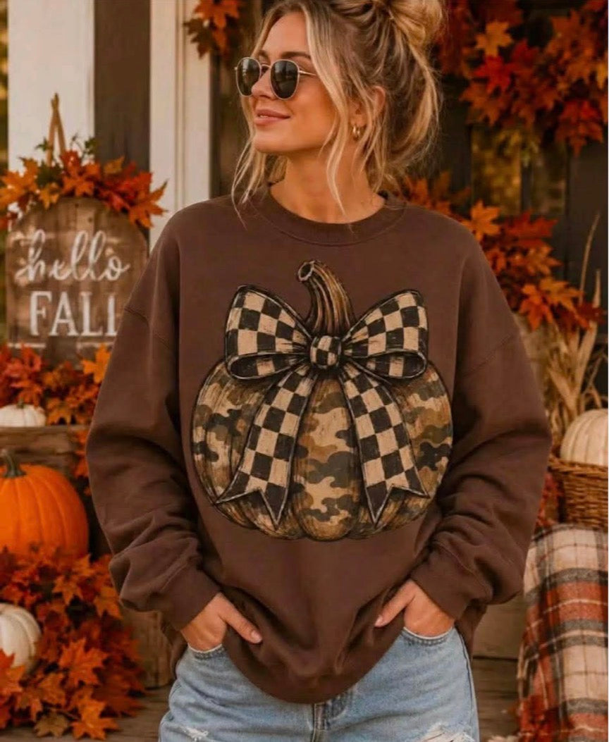 Camo pumpkin sweatshirt