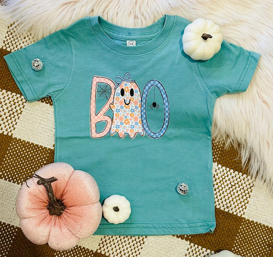 Boo bow toddler tee