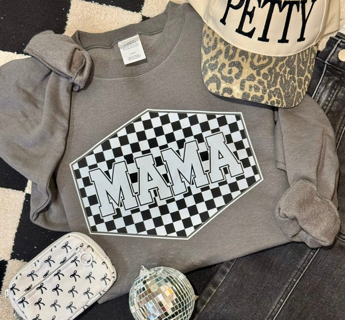 Checkered BF sweatshirt