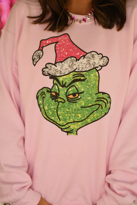 Faux Glitter Grinch