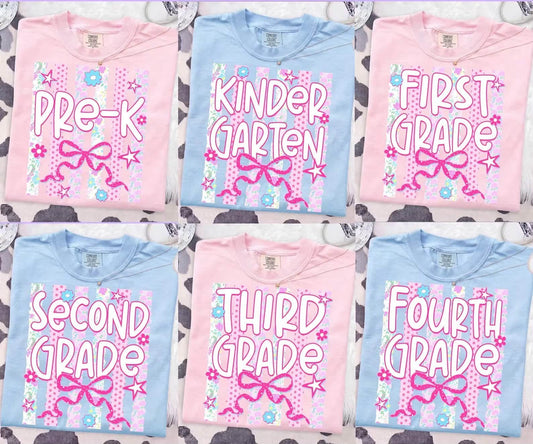 Grade tees with bow
