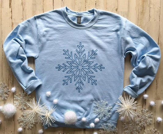 Glitter snowflake sweatshirt