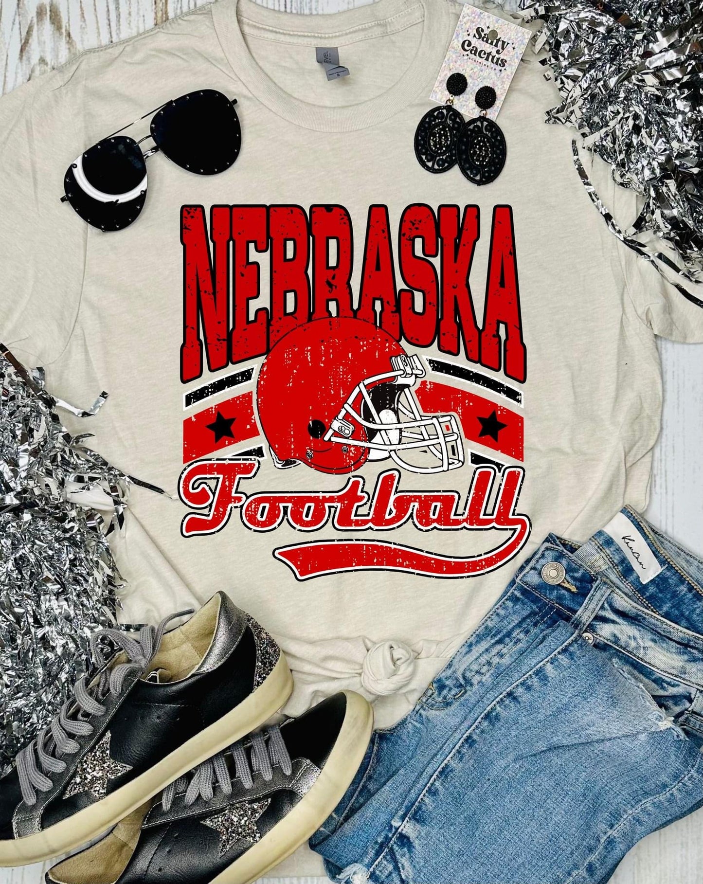 Nebraska football tee SCW