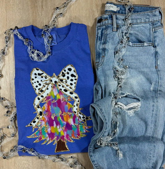 Painted tree long sleeve