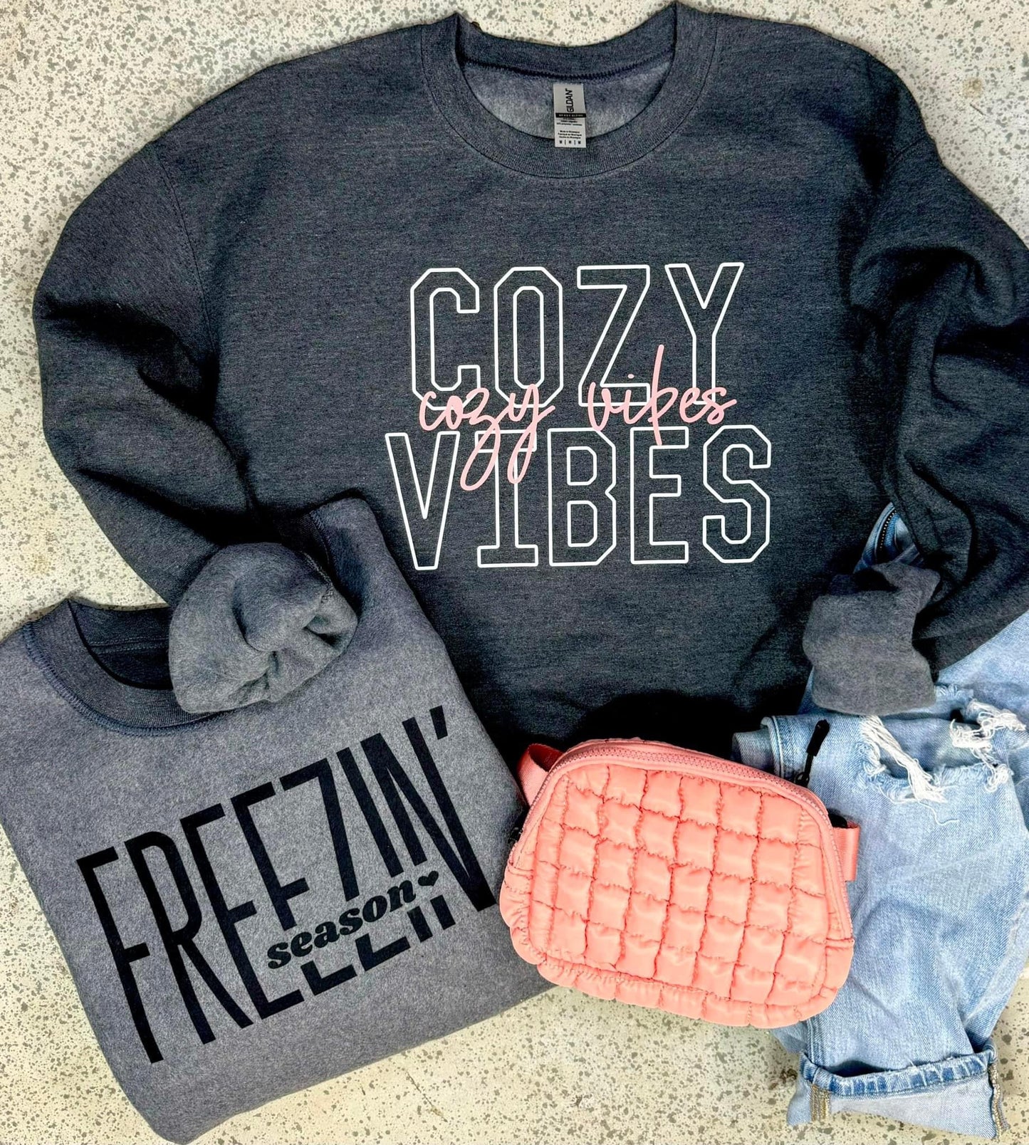 Cozy vibes reversible sweatshirt