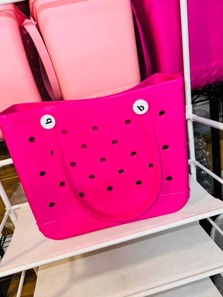 Pink tote bag