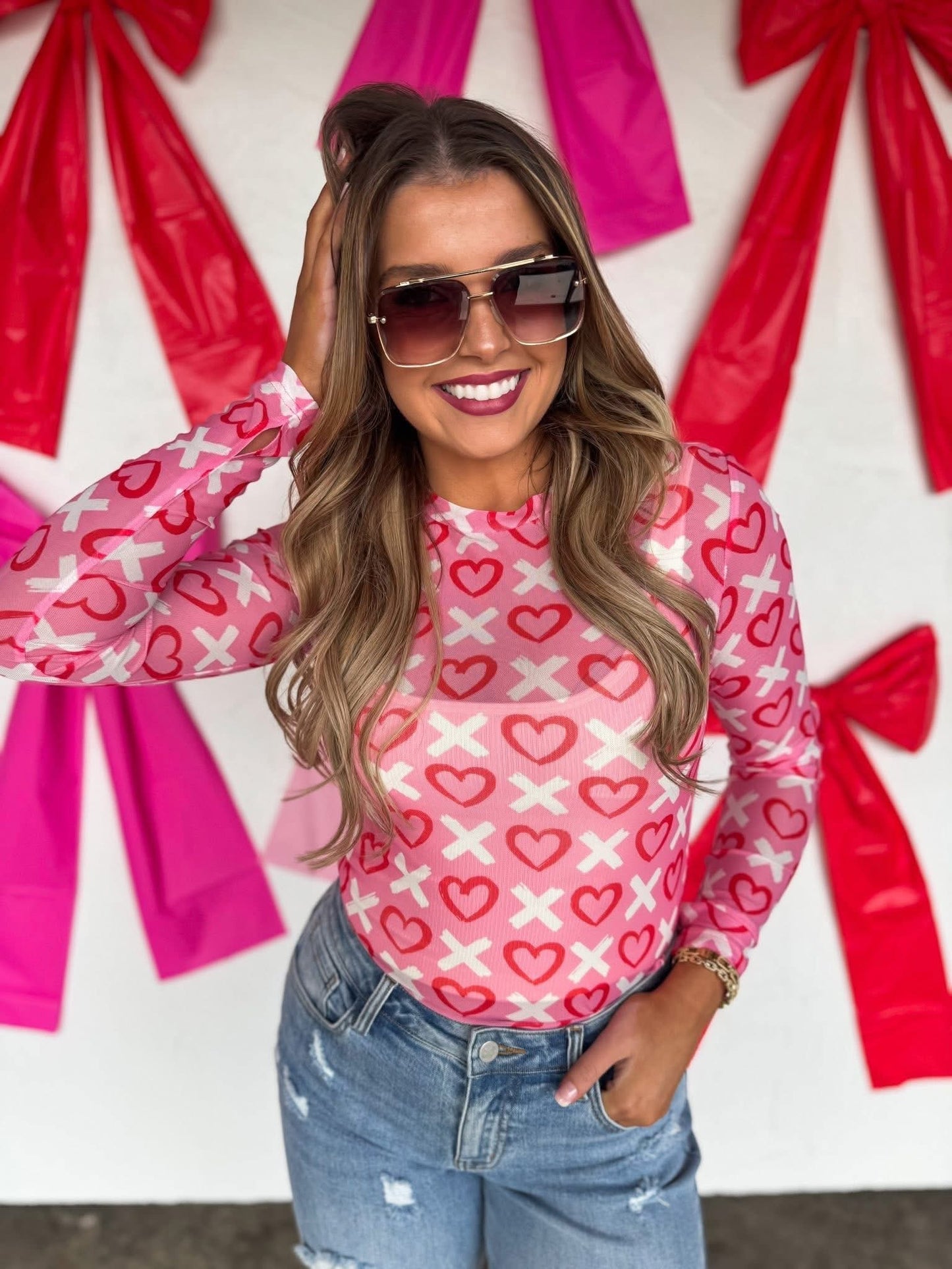 Valentines Mesh tops