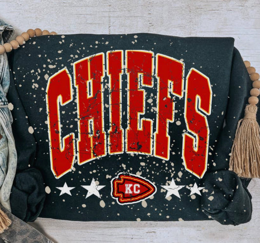 Chiefs sweatshirt bleached