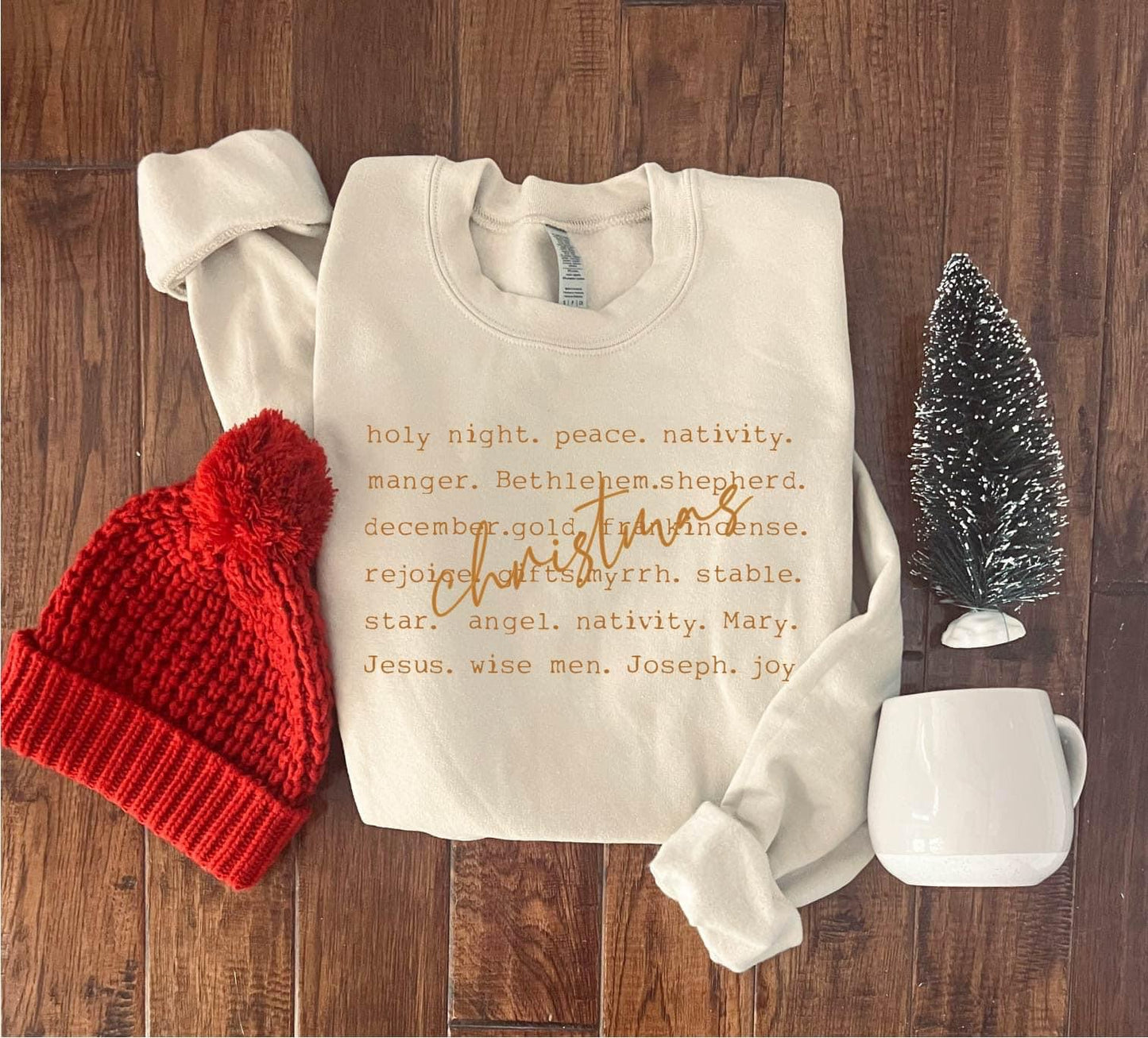 Christmas words sweatshirt