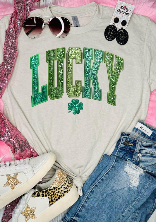 Lucky faux glitter