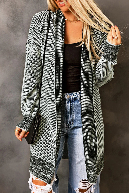 Charcoal knit cardigan