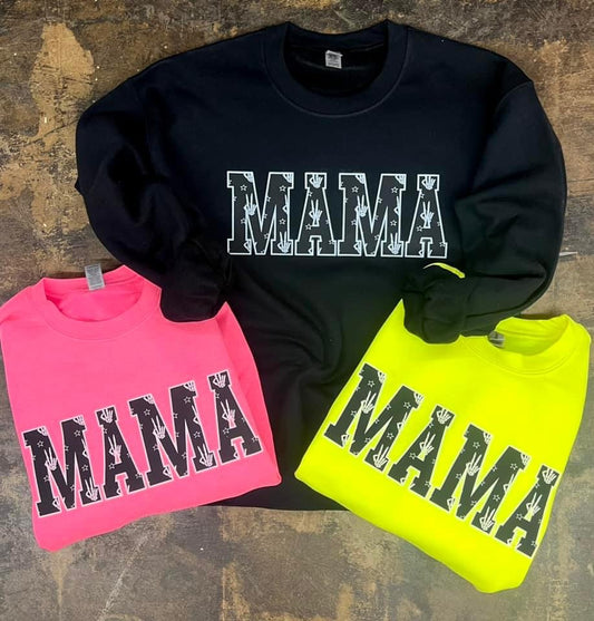 Mama skeleton finger sweatshirt