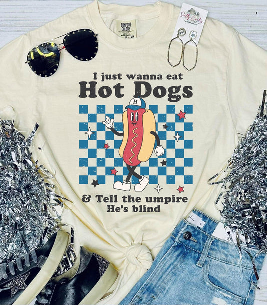 Eat hot dogs