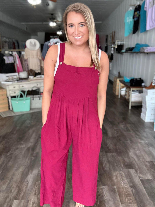 Full length pleated jumpsuit