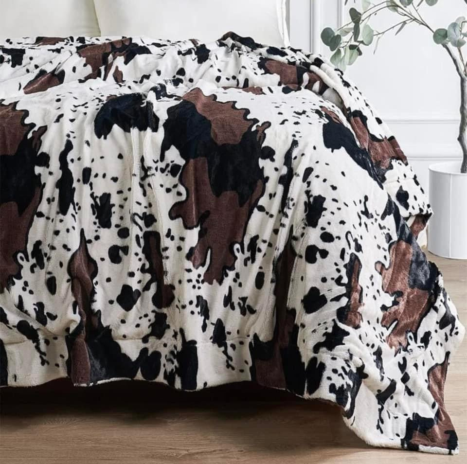 Cow print blanket