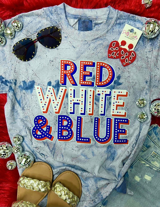 Red white and Blue colorblast